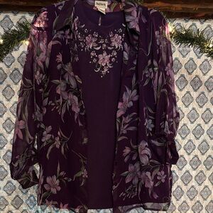 Bon Worth 2-piece Blouse Set Size Medium